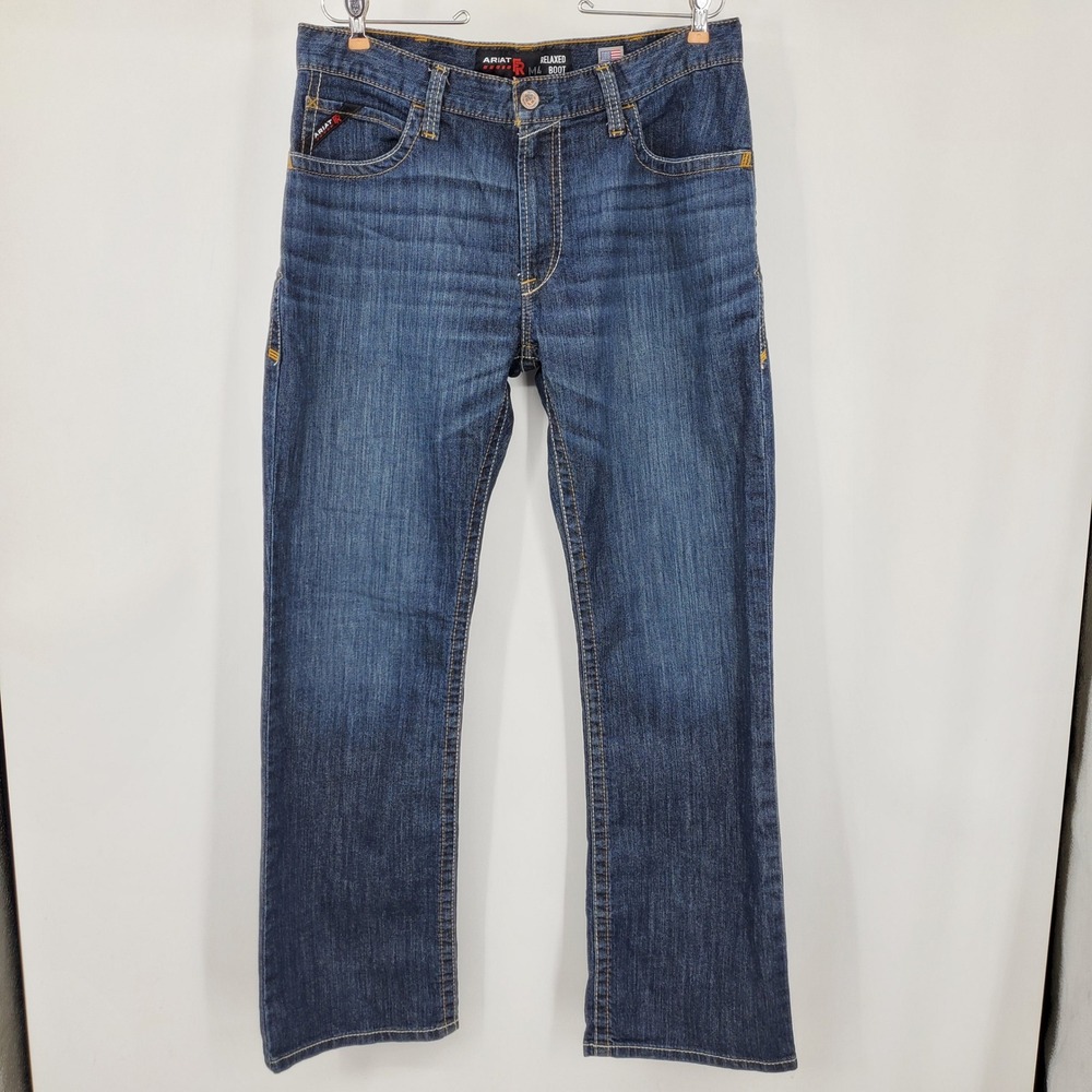 Ariat FR M4 Relaxed Boot Mens Work Pant Jeans 34x32 Flame Resistant CAT 2